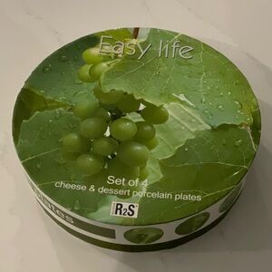 Easy Life Porcelain Plates Set of 4